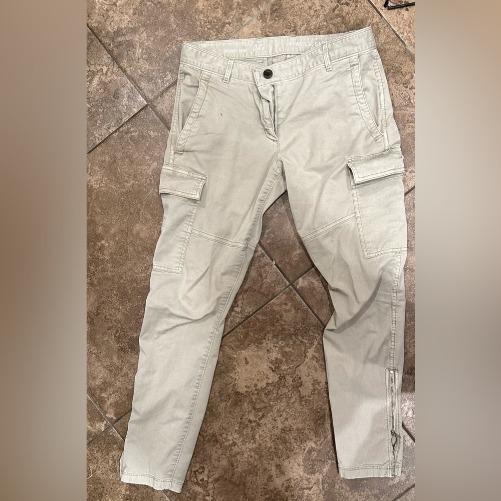 Gap khaki pants (zip up at ankle) - size 2R